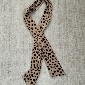 Leopard Print Tan and Black Scarf